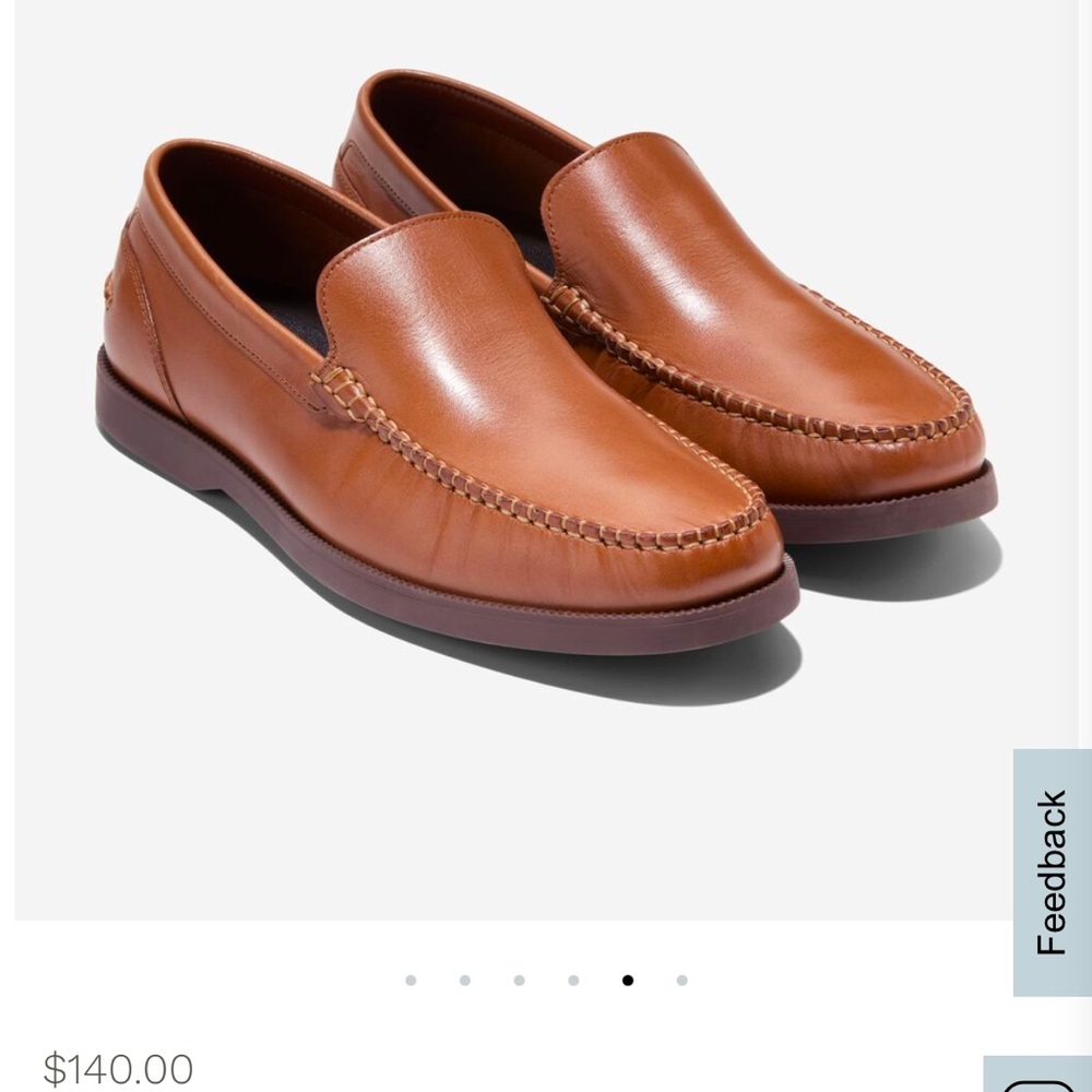 Cole Haan Dark Brown Slip-On Leather Loafers